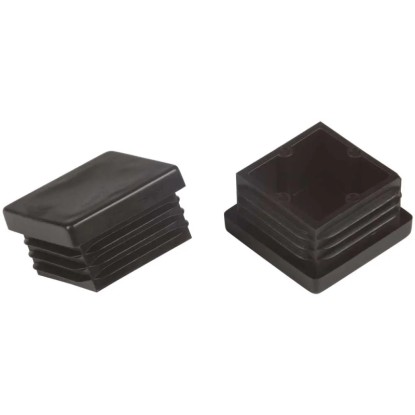 Bouchon pour tuyau carré Noir 40 x 40 mm / 4 pcs