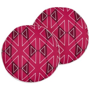 Beliani Cuscini da giardino Mezzano in poliestere fucsia Ø 40 cm / set da 2