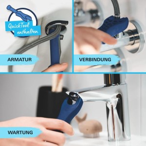 Installation du mitigeur de lavabo Grohe QuickFix Start Alira avec QuickTool, chrome L.