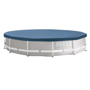 Bâche de piscine Intex Ø 366 cm, couverture bleue pour piscine tubulaire, protège des saletés.