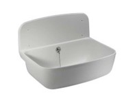 Wandausgussbecken Kunststoff Weiss (HxBxT) 49,5 x 39,5 x 34,5 cm