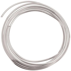 Filo di alluminio argentato arrotolato, spessore 2 mm, per lavori creativi e decorazioni.