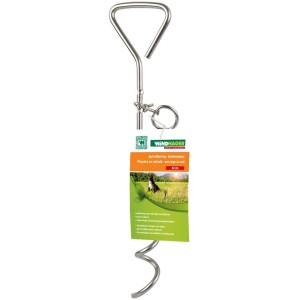 Piquet de terre spiralé Windhager, 41 cm, galvanisé, pour fixer tentes, bâches et plus.
