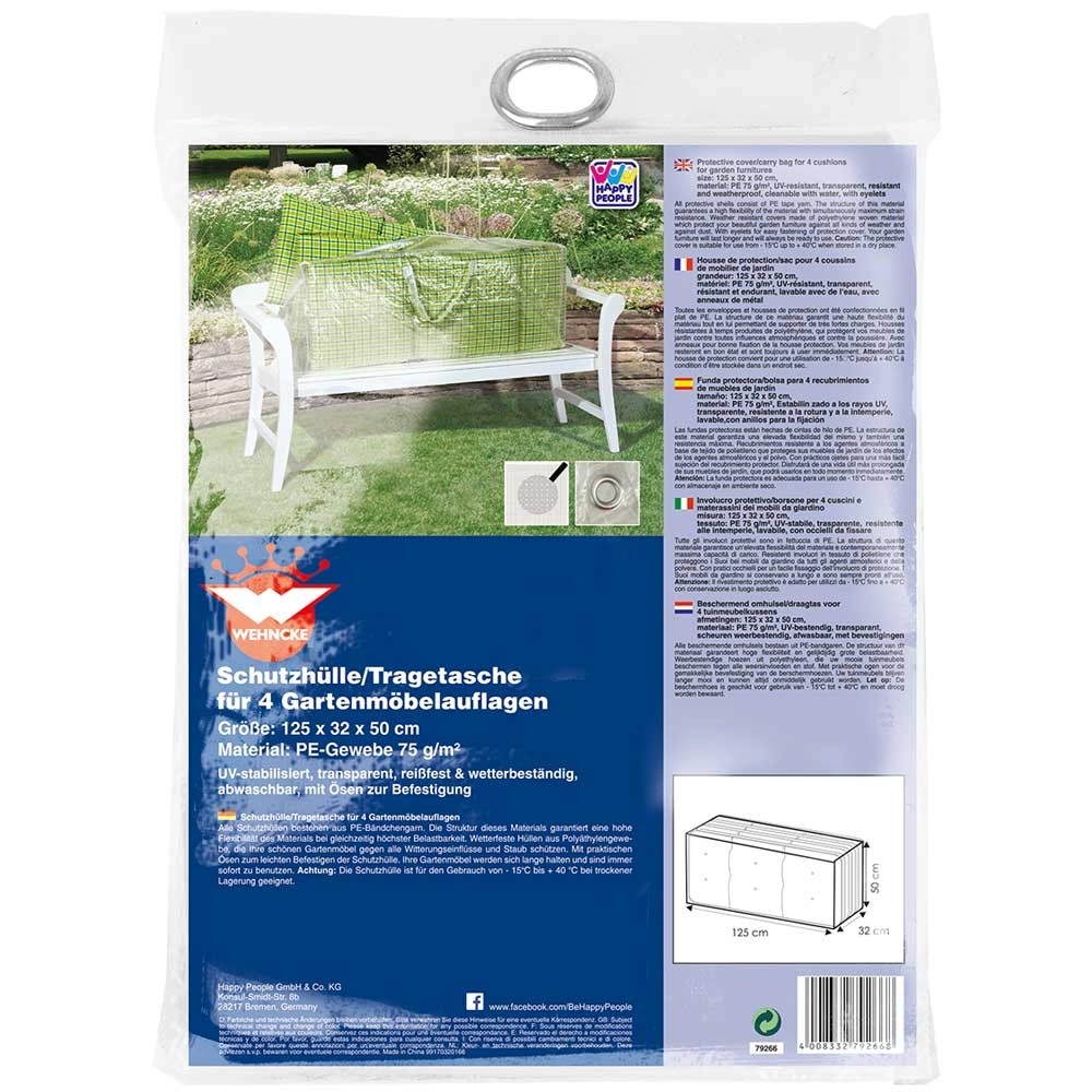 Happy People Schutzhülle für 4 Gartenmöbel PEGewebe Transparent kaufen