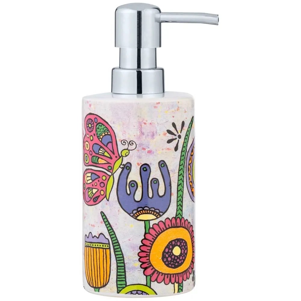 Zahnputzbecher Von WENKO – Buntes Blumenmotiv Für Bad-Deko