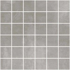 Mosaïque Denver Gris mat, 30x30 cm, aspect béton pour murs et sols.