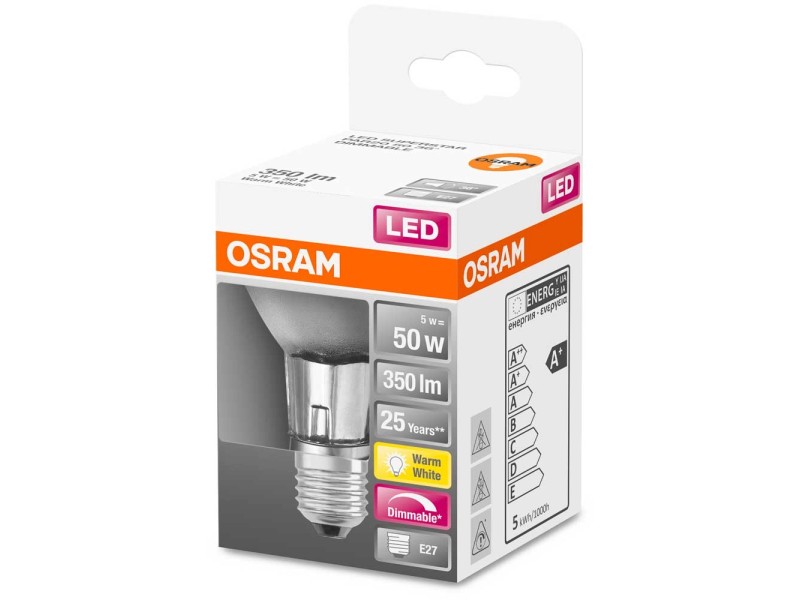 OSRAM Pack 3 lampadine led goccia filamento E27 Bianco caldo