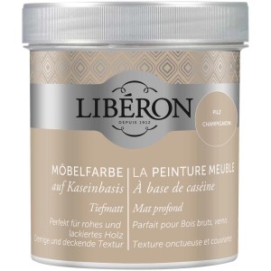 Libéron Möbelfarbe auf Kaseinbasis, Farbton Pilz, 0,5 l Dose.