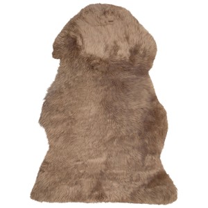 Brauner Schaffell Teppich Uluru Langhaar, 100-110 cm, für gemütliche Atmosphäre.