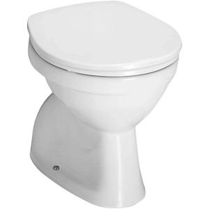 WC Laufen Pascha à poser en céramique blanche. Forme ovale classique, cuvette à fond creux pour installation au sol.