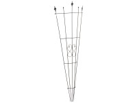 Rank-Spalier Fächer Bogen Schwarz (HxBxT) 150 x 46 x 12 cm