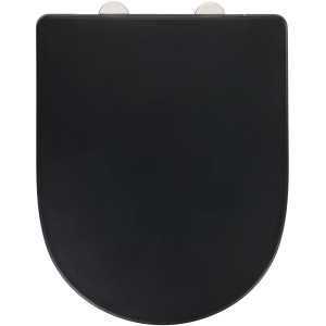 Wenko Sedile WC Exclusive n. 3, Duroplast, nero opaco, con chiusura ammortizzata.