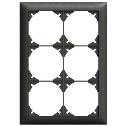 Feller Unterputz-Abdeckrahmen EdizioDue Schwarz Gr. 3 x 2