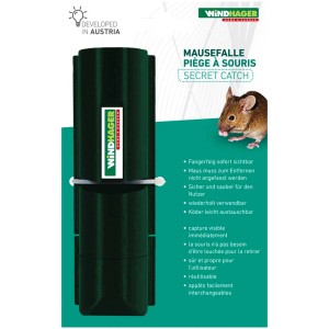 Trappola per topi Windhager Secret Catch: Riutilizzabile con esca, sicura.