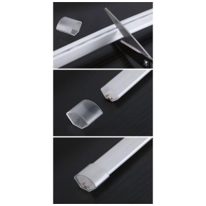 Paulmann SimpLED Delta LED-Band, warmweiß, 1 m, Kürzen und Anbringen der Endkappe gezeigt.