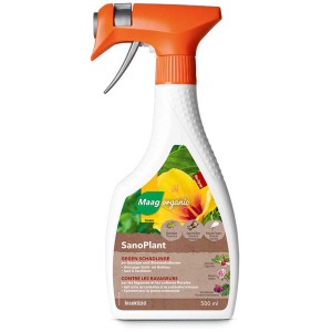 Maag SanoPlant Spray, insetticida e acaricida, flacone da 500 ml per ortaggi e fiori.