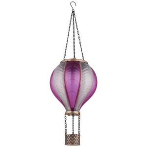 Pinke Globo LED Solarleuchte Ballon, Deko für Garten & Terrasse.