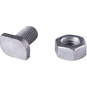 Vis à tête demi-ronde Juliana avec écrou, 15 pièces en acier pour accessoires de serre.