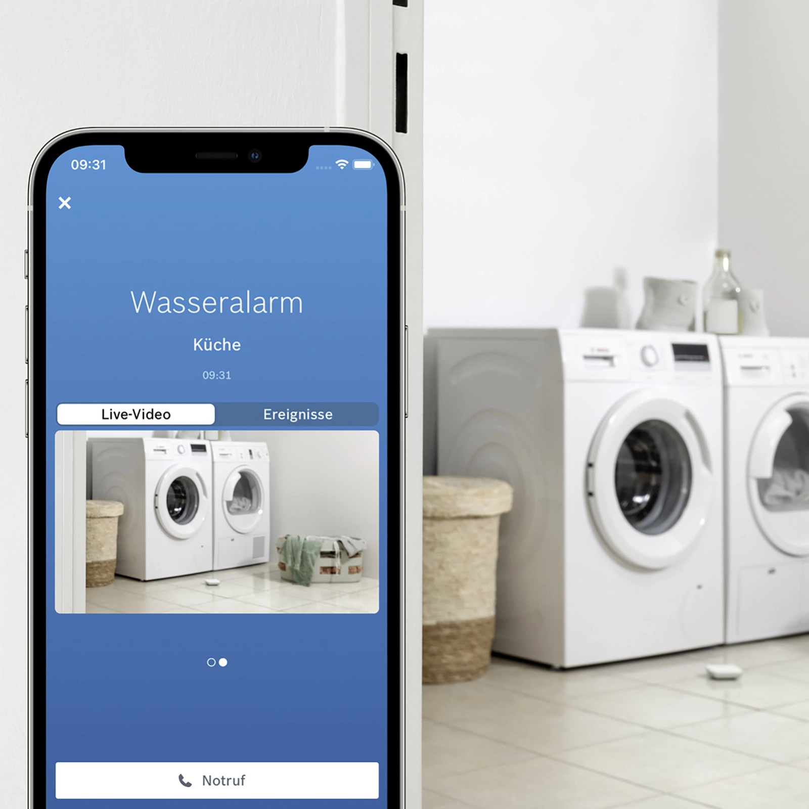 Bosch Smart Home Rilevatore perdite d'acqua BWA-1 Bianco