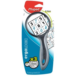 Loupe Maped Ø 75 mm pour un grossissement précis, idéal pour les petits détails. Outil de contrôle avec poignée soft-touch.