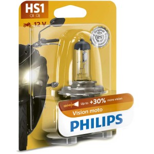 Lampada faro Philips HS1 Vision Moto con vetro al quarzo per moto.