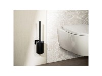 Wenko WC-Garnitur Porto Edelstahl Schwarz