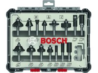 Bosch Fräser-Set 8 mm / 15-tlg. Bosch Fräser-Set 8 mm / 15-tlg.