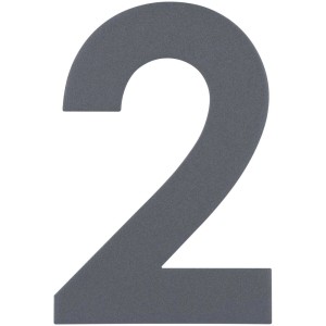 Numéro de maison Alpertec n° 2, acier inoxydable, anthracite. Look moderne pour votre façade.