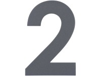 Alpertec Hausnummer Nr. 2 Edelstahl Anthrazit