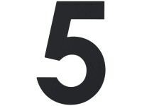Alpertec Hausnummer Nr. 5 Schwarz