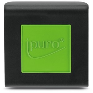 Ipuro Autoduft Car Line Lime Light im schwarzen Gehäuse mit grünem Duftpad.