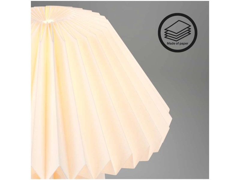 Brilo Lampada da tavolo in carta E14 Bianco max. 6 W / Ø 26 cm / H 27 cm