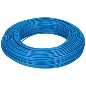Blauer T-Draht, Ø 2,5 mm, 100 m Rolle für Elektroinstallationen.