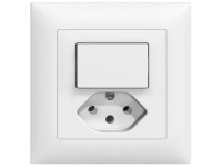 Feller Kleinkombi-Unterputz-Drucktaster EdizioDue A/R T13 Weiss