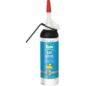 Sista Silikon Bad & Küche Spender, weiß, 100ml. Dichtstoff für Bad und Küche.