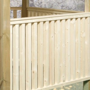 Weka Brüstungsgeländer 2, set di ringhiere in legno da 5 pezzi per gazebo e padiglioni.