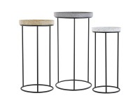 Table d'appoint Beliani Texon H 69 cm / Ø 36 cm 3 pcs