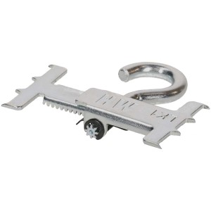 Griffe de lampe, galvanisée, 40-57 mm, pour installation de lampe au mur, plafond ou meuble.