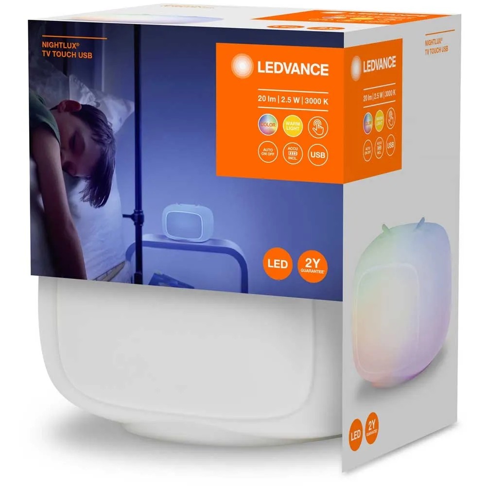 Ledvance LED-Leuchte Nightlux TV USB RGBW (HxBxT) 200 x 141 x 115 mm ...
