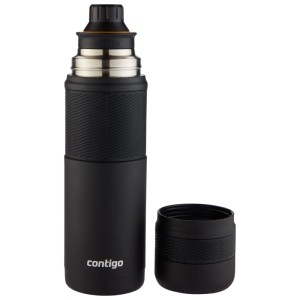 Thermos Contigo Thermalock nero opaco (740 ml) con coperchio/tazza rimovibile.