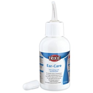 Trixie cura orecchie per animali domestici, flacone da 50ml con applicatore e tappo.
