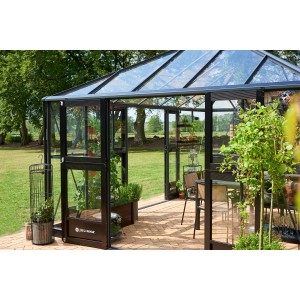 Set porta extra Juliana per serra Oase/Grand Oase, telaio nero, vetro di sicurezza. Più flessibilità in giardino.