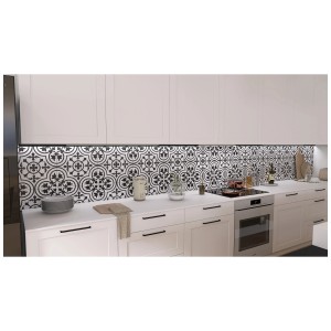 Alzatina cucina con piastrelle decorative Casablanca Amantus in stile retrò, smaltate opache, 20x20 cm.