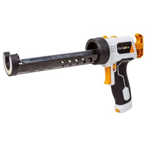Pistola per cartucce Batavia con LED, pistola a batteria in plastica e metallo.