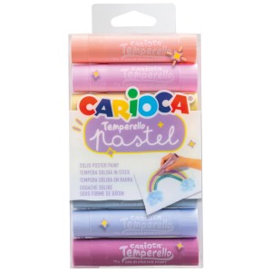 Carioca Farbstifte Temperello Pastell, 6 Stk. Bastelfarben im Stiftformat.