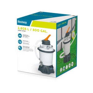 Système de filtration à sable Bestway 3'028 l/h en boîte, pour piscines de 1'100 à 16'600 l.