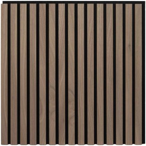 Pannello acustico Denpanels noce naturale, rivestimento in legno marrone per parete/soffitto, 60x60cm (2 pz)