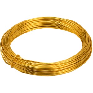 Fil d'aluminium Conacord, Ø 1,6 mm, 12 m, couleur or, pour travaux manuels et décoration.