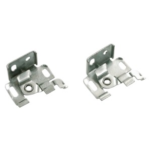 Confezione da 2 supporti Gardinia, zincati, per tende in alluminio da 25 mm per montaggio a soffitto o a parete.