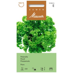 Sachet de graines de persil Para : Persil frisé vert foncé pour plates-bandes et pots.